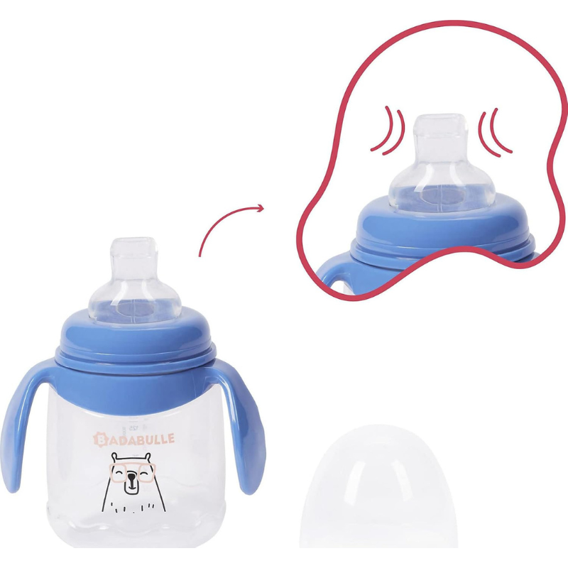 Tasse Anti-Fuite Bec En Silicone Souple Badabulle - 180ml