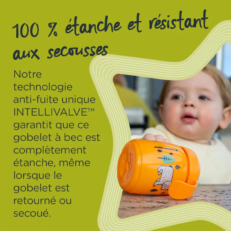 Tasse d'apprentissage anti-fuite Tommee Tippee 300 ml 6 mois et plus - Rose