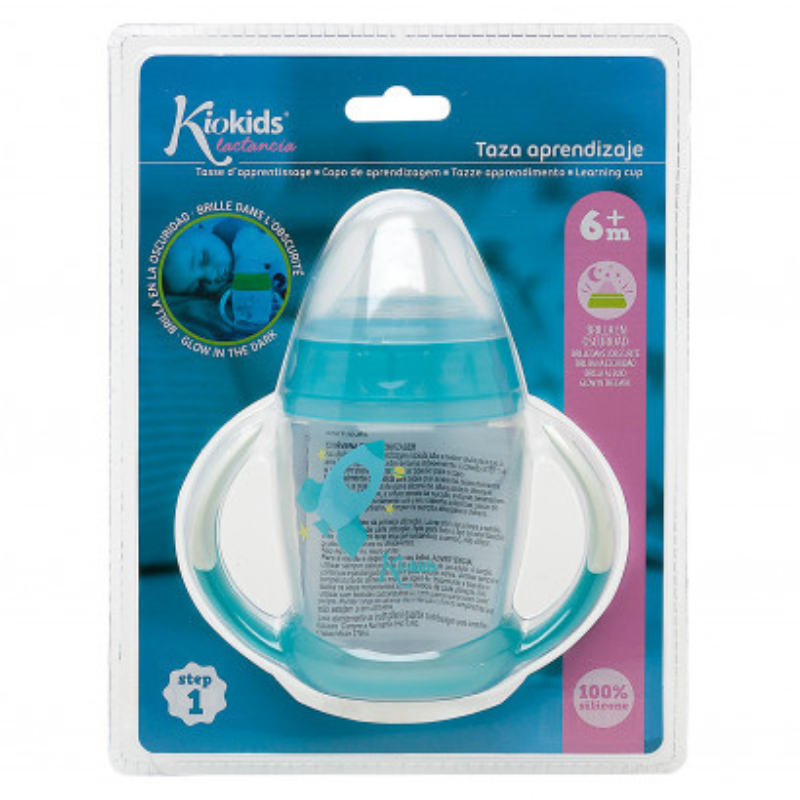 Tasse d'apprentissage bleu Étape 1 - Brille dans le noir +6 MOIS