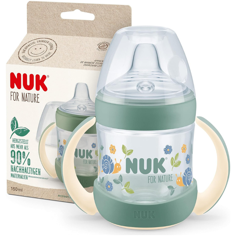 Tasse d'apprentissage lumineuse NUK Nature Sense 150 ml  6-mois plus