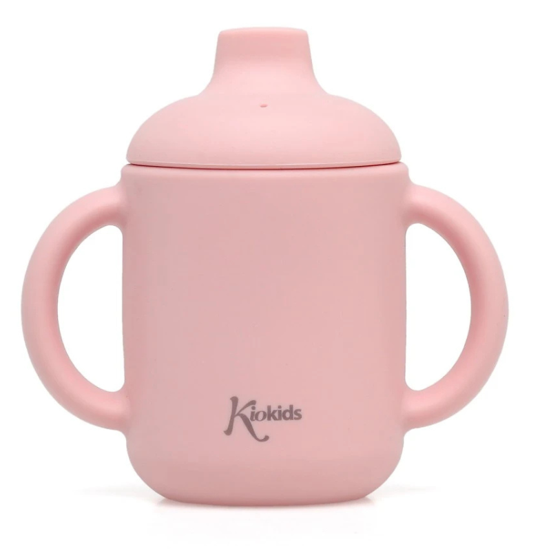 xx Tasse en silicone Rose avec poignées +4 MOIS