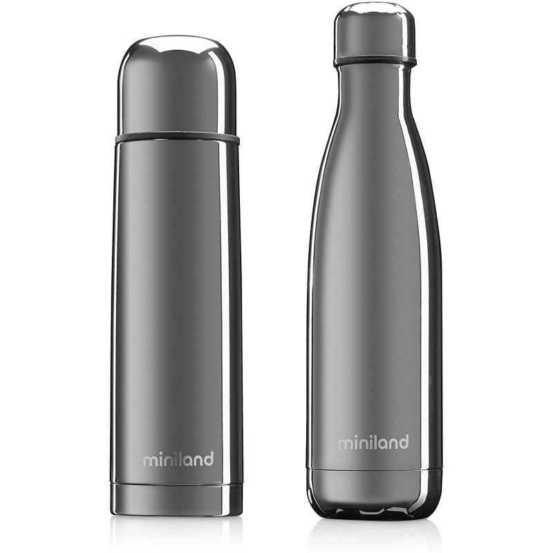 xx Thermos liquide et bouteille 500ml  Argenté - miniland