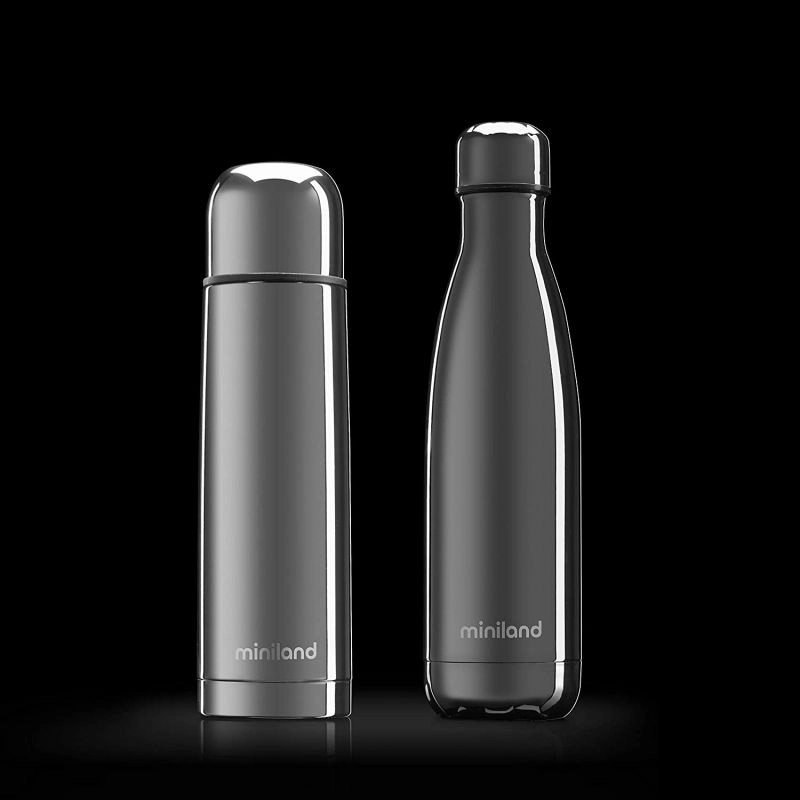 Thermos liquide et bouteille 500ml  Argenté - miniland