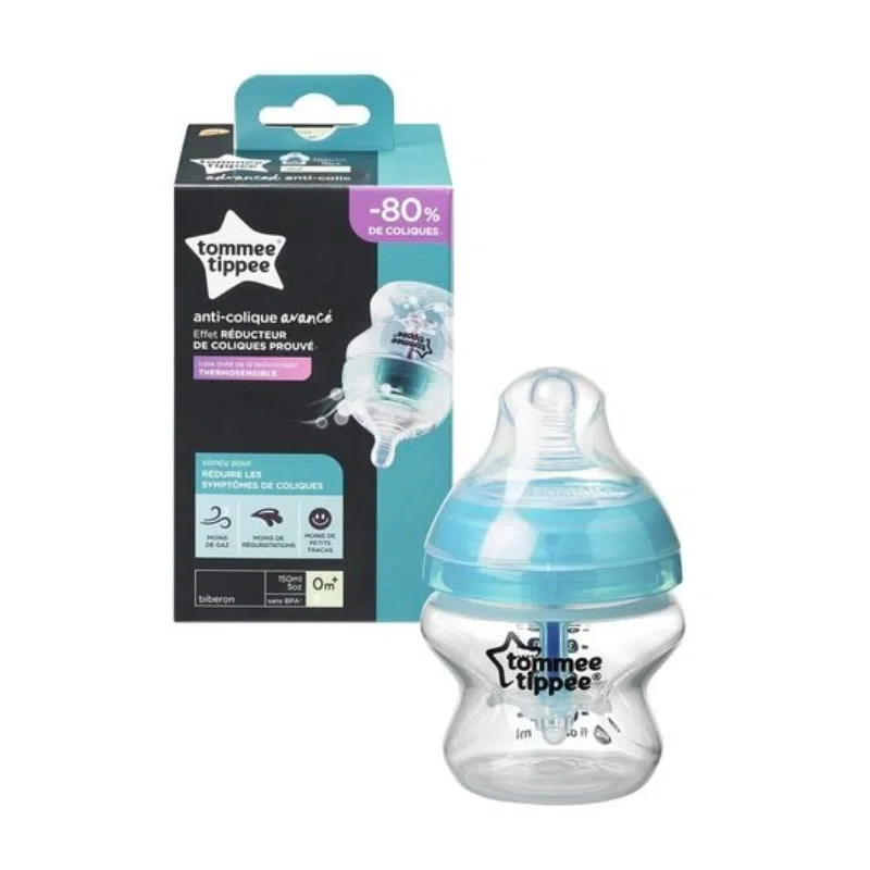 Tommee Tippee Biberon anti-colique avancé avec tétine à débit lent - 150ml