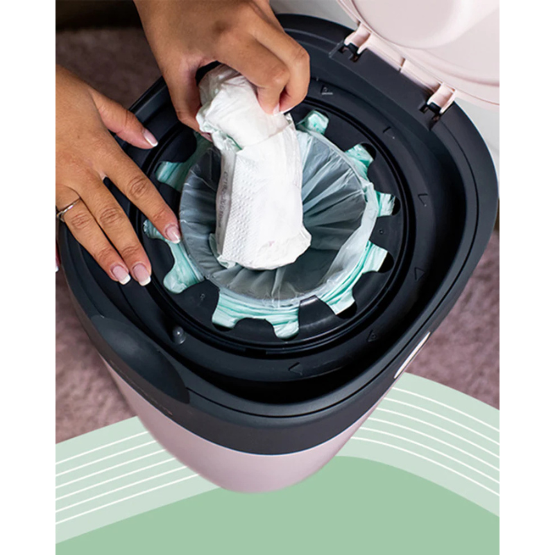 Tommee Tippee Poubelle à couches Anti-Odeur Twist - Click - Rose
