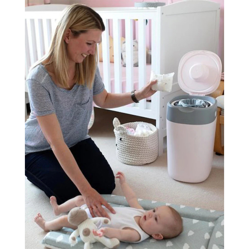 Tommee Tippee Poubelle à couches Anti-Odeur Twist - Click - Rose