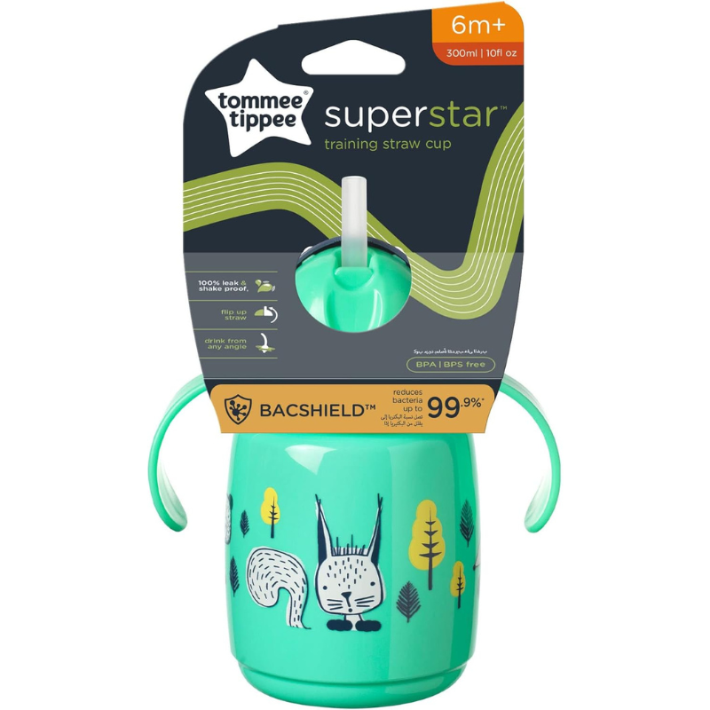 Tommee Tippee Tasse à paille Super Star 300ml - Vert