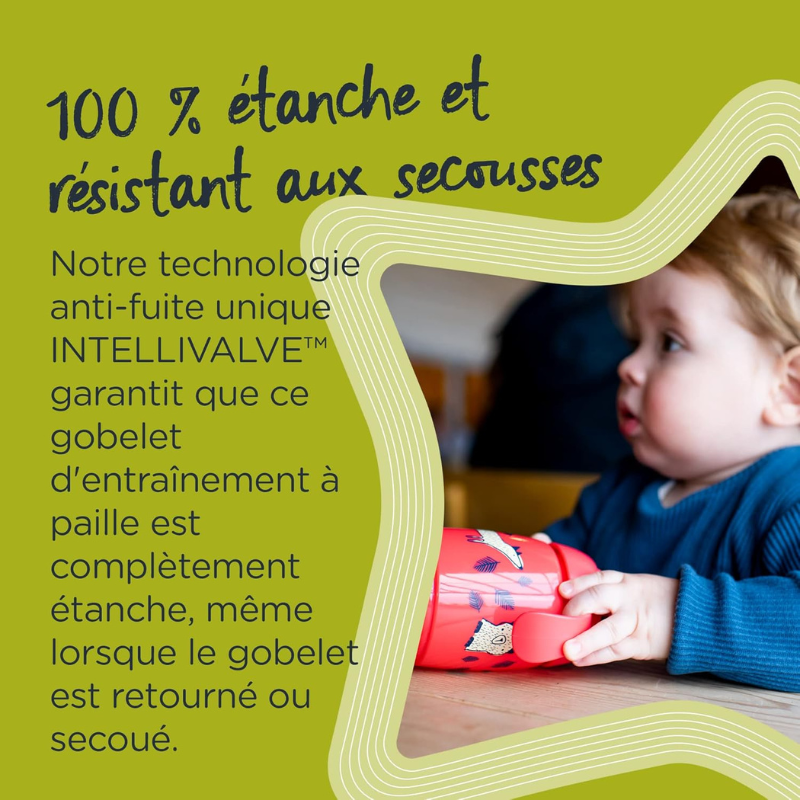 Tommee Tippee Tasse à paille Super Star 300ml - Vert