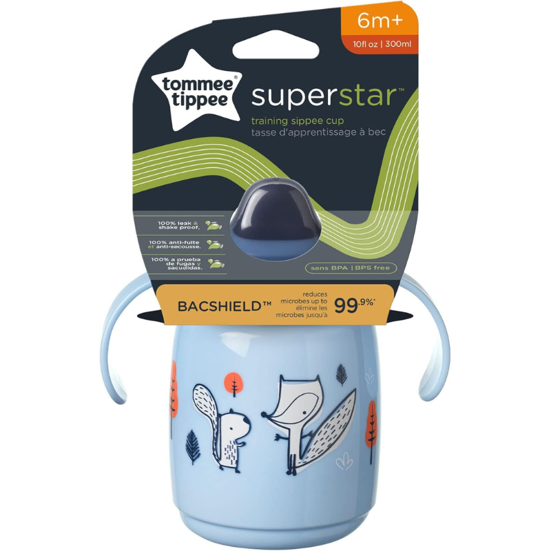 Tommee Tippee Tasse d'Apprentissage Anti-Fuite 300ml 6M+ - Bleu