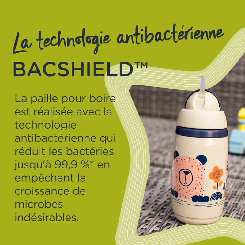 Tommee Tippee Tasse Isotherme à Paille SuperStar 266ml - Gris