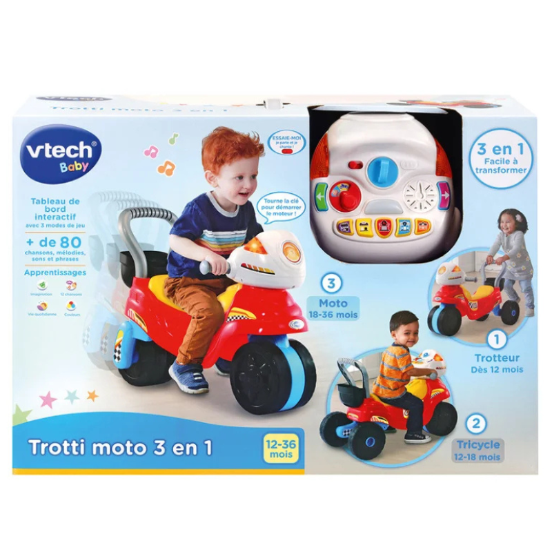 xx Trotti moto 3 en 1 – trotteur bébé VTech Baby