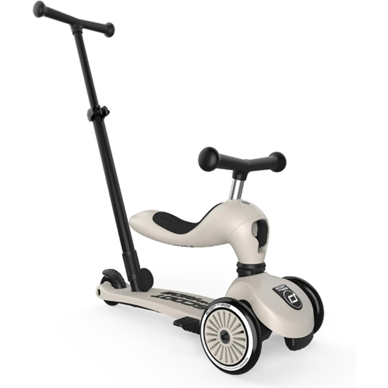 Trottinette 2 en 1 pour enfant avec guidon Blanc - SCOOT AND RIDE