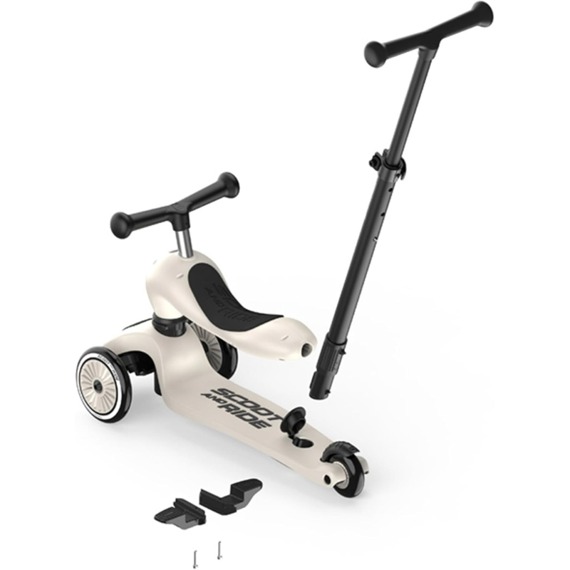 Trottinette 2 en 1 pour enfant avec guidon Blanc - SCOOT AND RIDE