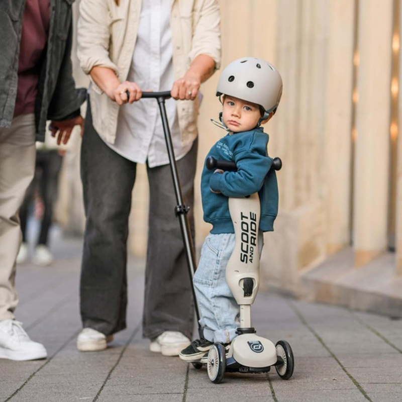 Trottinette 2 en 1 pour enfant avec guidon Blanc - SCOOT AND RIDE