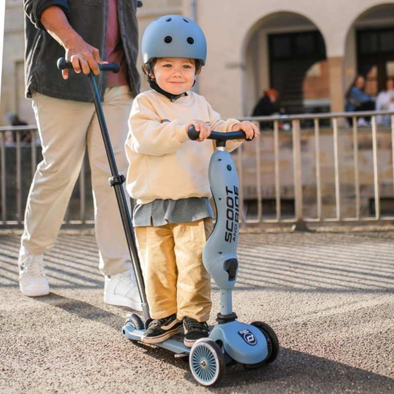 Trottinette 2 en 1 pour enfant avec guidon Bleu - SCOOT AND RIDE