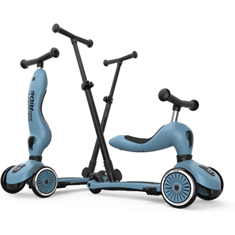 Trottinette 2 en 1 pour enfant avec guidon Bleu - SCOOT AND RIDE