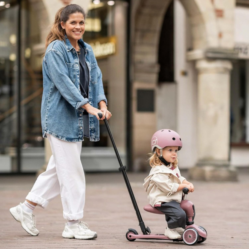 Trottinette 2 en 1 pour enfant avec guidon Rose - SCOOT AND RIDE