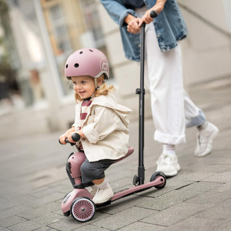 Trottinette 2 en 1 pour enfant avec guidon Rose - SCOOT AND RIDE