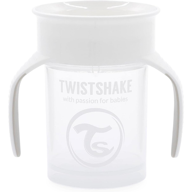 xx Twistshake Tasse d'entraînement 230ml 6M+ - Blanc Pastel