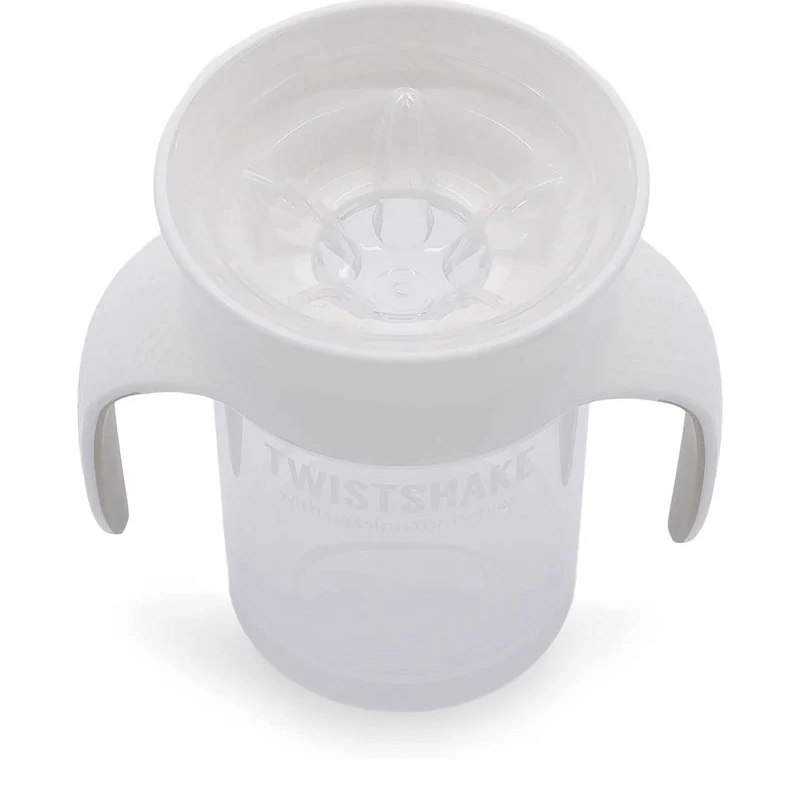 Twistshake Tasse d'entraînement 230ml 6M+ - Blanc Pastel