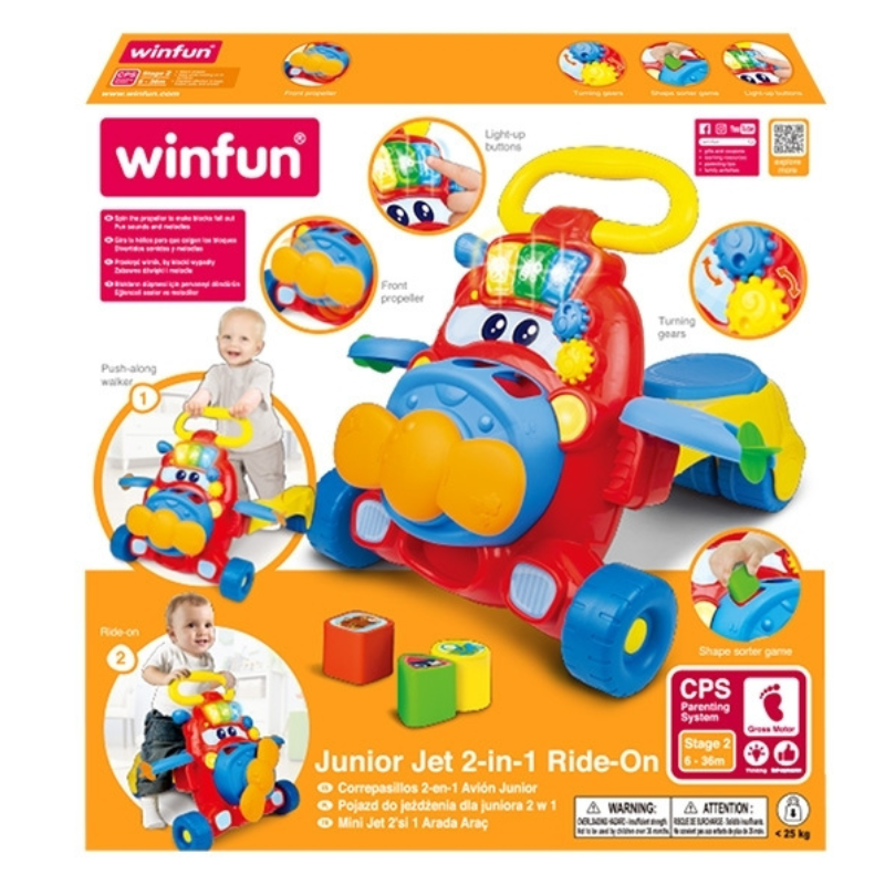 Véhicule porteur Junior Jet 2 en 1 - winfun