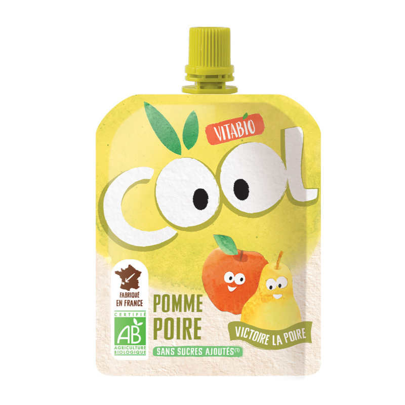 Vitabio Cool – Gourdes Fruits Pomme Poire de provence 4×90 g