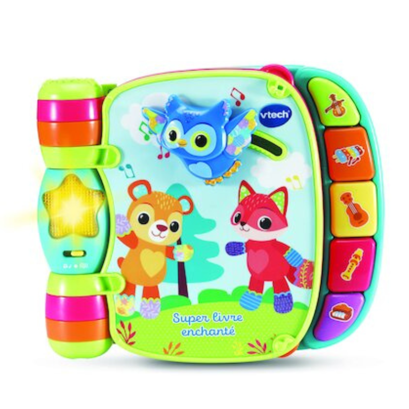Vtech Baby Super livre enchanté des baby loulous bleu