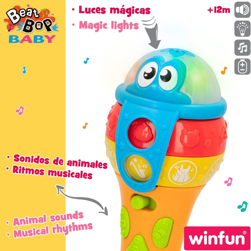 winfun- Microphone pour Enfant avec lumières et Sons