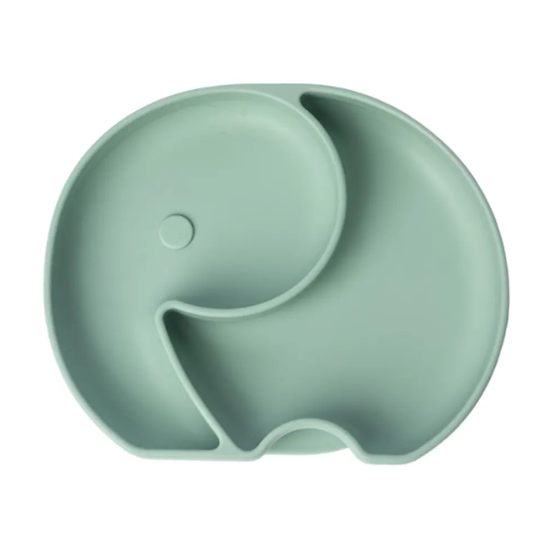 xx YUMMY Assiette Éléphant en Silicone avec Ventouse 4M+