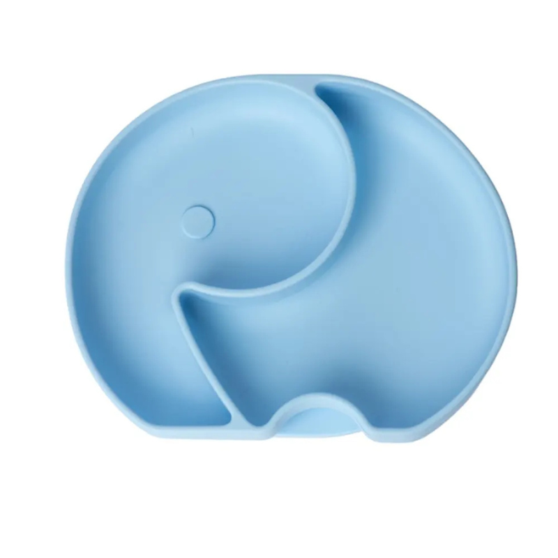 YUMMY Assiette Éléphant en Silicone avec Ventouse 4M+