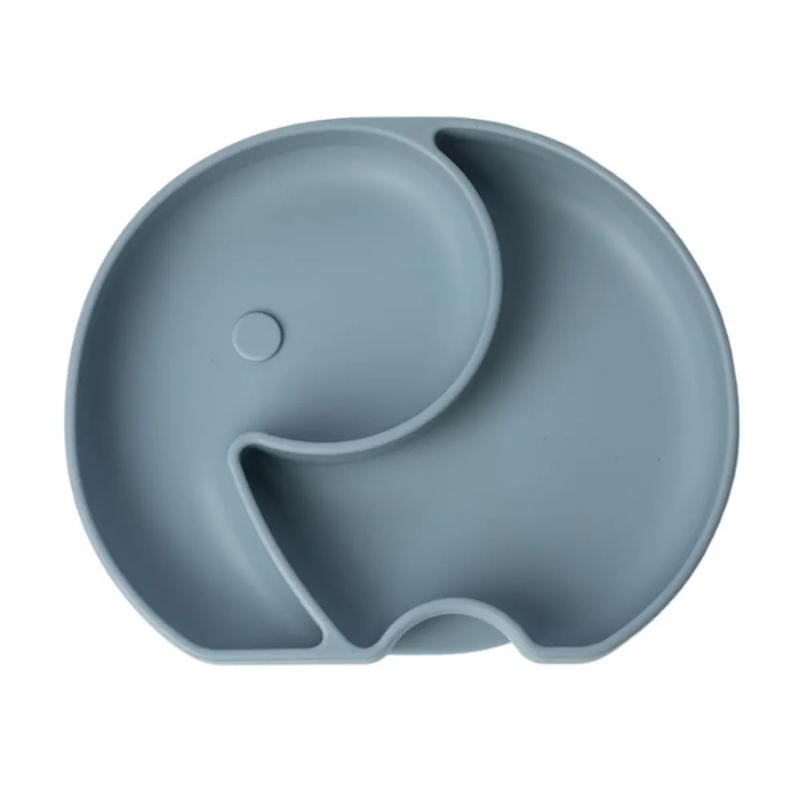 YUMMY Assiette Éléphant en Silicone avec Ventouse 4M+