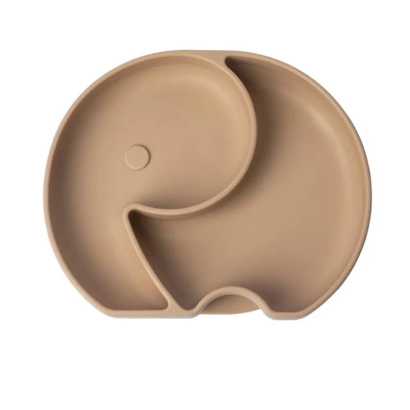 YUMMY Assiette Éléphant en Silicone avec Ventouse 4M+