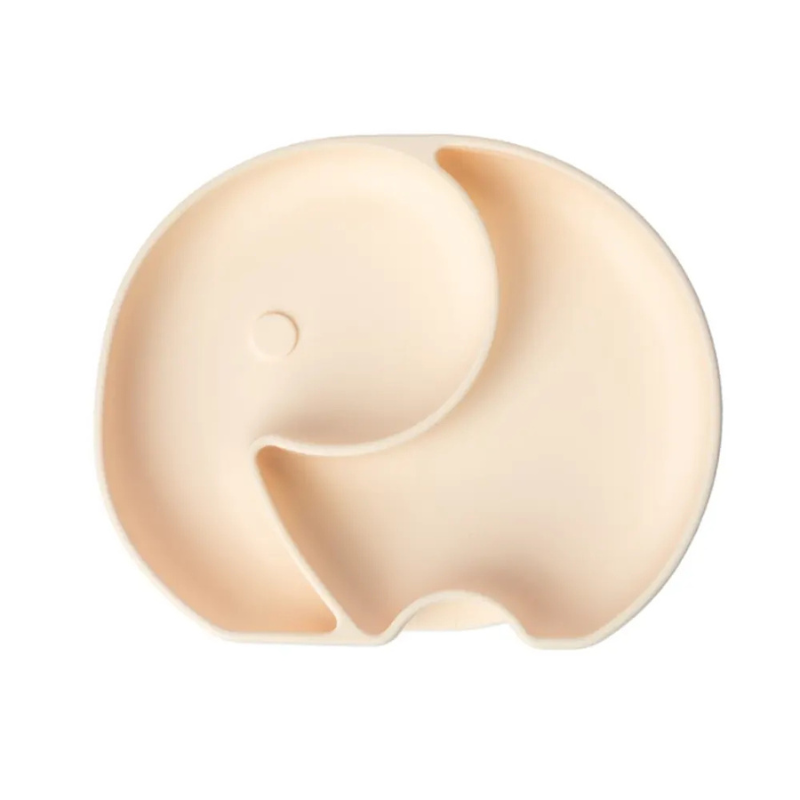 YUMMY Assiette Éléphant en Silicone avec Ventouse 4M+