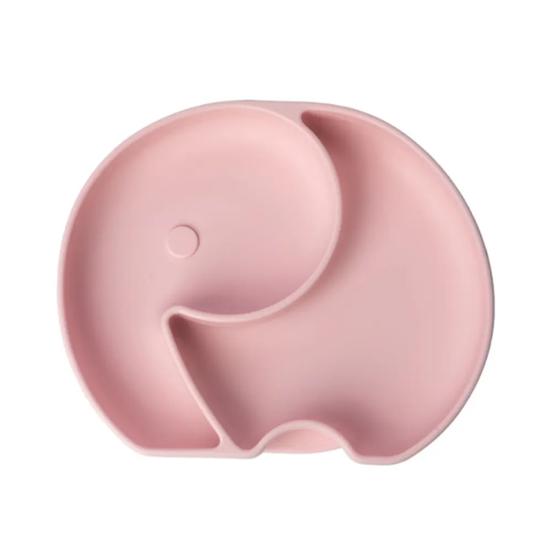 YUMMY Assiette Éléphant en Silicone avec Ventouse 4M+