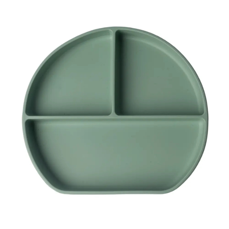 YUMMY Assiette en Silicone Multi-Compartiments avec Ventouse 4M+